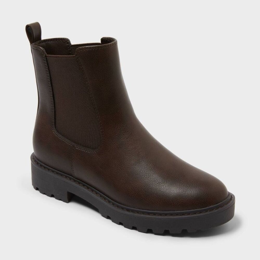 Women's Mattison Ankle Boots - Universal Thread Dark Brown 11
